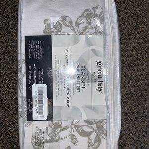 Great bay home twin flannel sheet set